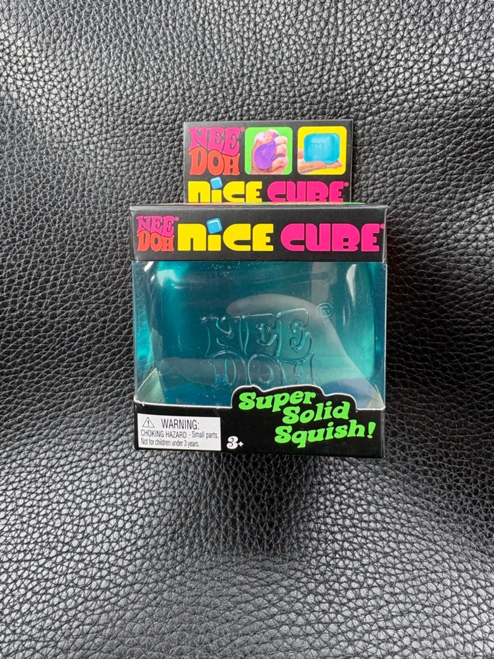 Needoh Nice Cube Blue Super Solid Squish Stress Toy